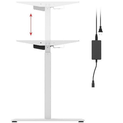 White Electric Height Adjustable Sit-Stand Desk Frame