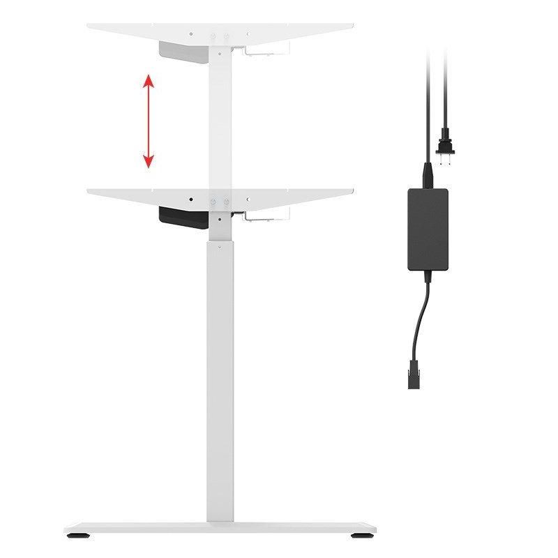 Monoprice Height Adjustable Sit-Stand Riser Table Desk Frame - White With Electric Single Motor, Compatible With Desktops From 39in-63in Wide, 3 of 6