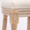 DSVIMOY Counter and Bar Stool French Country Wooden Barstools with Upholstered Seating for Kitchen, Beige, 47.25"*12.6"*18.9" - 4 of 4