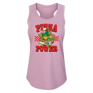 Women's - Teenage Mutant Ninja Turtles - Pizza Power Graphic Racerback Tank - 1 of 4