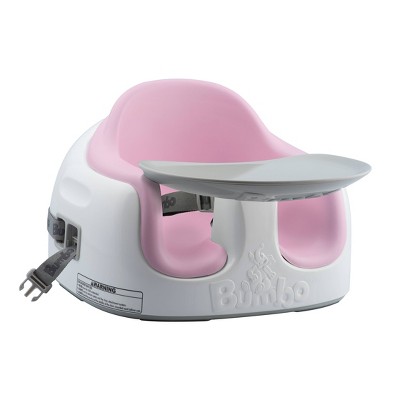 pink bumbo seat with tray