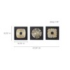 LuxenHome 3-Piece Modern Black & Gold Abstract Metal Wall Art Set, Contemporary Home Decor - 4 of 4
