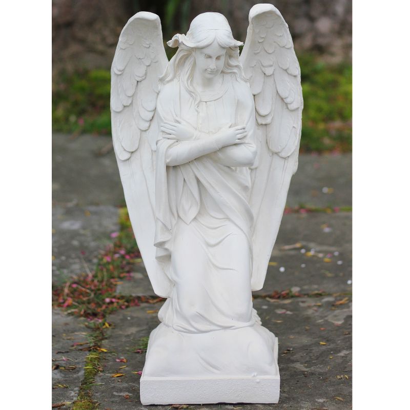 Northlight 20.25" Kneeling Angel Religious Outdoor Patio Garden Statue - Ivory, 2 of 7