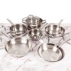 BergHOFF 12Pc 18/10 Stainless Steel Cookware Set with Glass Lid, Belly Shape - 3 of 4