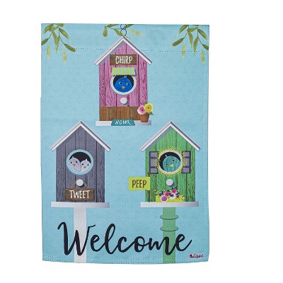 Birdhouse Friends Garden Suede Flag