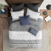 3pc Mila Cotton Duvet Cover Set with Chenille Tufting - Ink+Ivy - 3 of 4