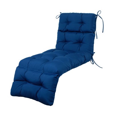 ARTPLAN Outdoor Chasie Lounge Tufted Thick Cushion with Ties,Replacement Wicker Chair Cushion for Paito Fruniture,72x22x4inches
