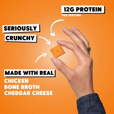 WILDE 12g Protein Crackers - Buffalo Cheddar - 4ct: Ready to Eat, Net Weight 4.24 oz