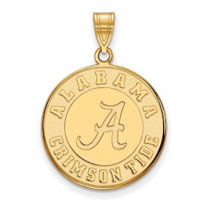 Black Bow Jewelry 14k Yellow Gold Alabama Crimson Tide NCAA Large Pendant - 1 of 3