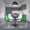 LeisureMod Cresco Modern Acrylic Dining Chair with Eiffel Gold Chrome Base, Stylish Accent Chair for Contemporary Dining Room, Kitchen, or Office - 2 of 4