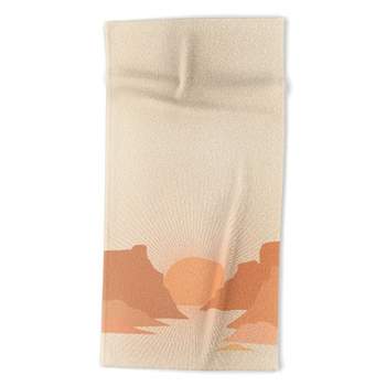 Iveta Abolina Valley Sunset Coral Beach Towel - Deny Designs