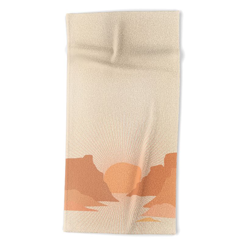 Iveta Abolina Valley Sunset Coral Beach Towel - Deny Designs, 1 of 3
