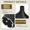 Unique Bargains Ceramic Office Home Double Peak Modern Decorative Vase Black - 3 of 4