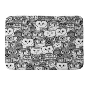 Deny Designs Just Owls Memory Foam Bath Rug : Microfiber, Machine Washable, Non-Slip Backing - 1 of 3