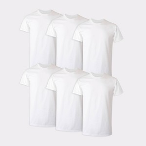 Camiseta de Cuello Redondo para Hombre Hanes 6 Piezas - Blanco