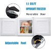 R.W.FLAME 1.1 Cu.Ft Upright Freezer Compact, Reversible Door, Adjustable Temperature, Stainless Steel, White - 4 of 4