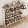 Shoe Cabinet with Drawers, Wooden Shoe Organizer with Adjustable Shelf, Shoe Storage for Entryway, Hidden Shoe Cabinet for Hallway, Living Room - 4 of 4