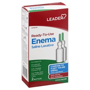 Leader Ready-to Use Saline Laxative Enema 4.5 oz - 1 of 4