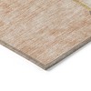Coral Peach And Gray Abstract Washable Indoor Outdoor Area Rug - 4 of 4