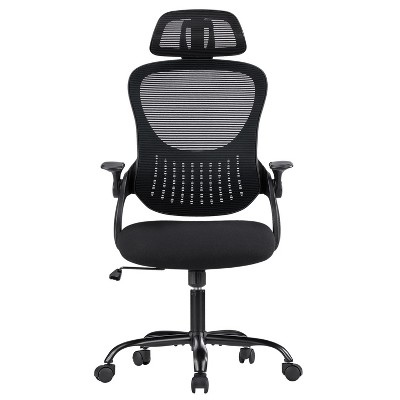 Ergonomic Office Computer Desk Chair, Mesh High Back Rolling Swivel Adjustable Task Chair with Headrest and Flip-up Armrests with Wheels-The Pop Home