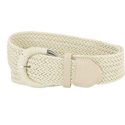 Allegra K Women's Metal Buckle Woven Wide Braided Dress Waist Belts 65-88cm/25.59-34.65"