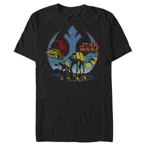 Men's Star Wars AT-AT Falcon Death Star Rebel Logo T-Shirt - 1 of 4