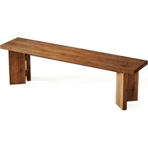 Lantine Solid Wood Hallway Bench, 62.99" End of Bed Bench, Farmhouse Seating Benches for Entrance, Dining Room, Living Room - 1 of 4