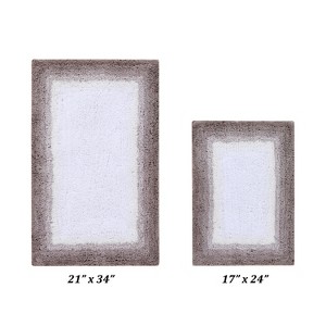 Torrent Collection 100% Soft Cotton Tufted Weave Bath Rug Set, Ombre Pattern, Super Soft & Absorbent, Machine Washable Bathroom Mats - 1 of 4