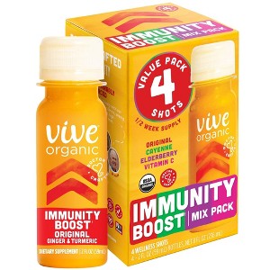Vive Organic Immunity Boost Shot Variety Pack - 4ct/2 fl oz - 1 of 4