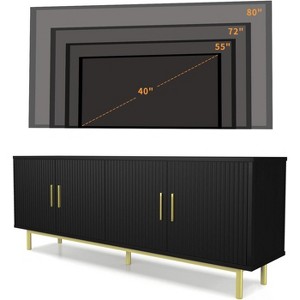 Vipbear 70" Fluted-Door TV Stand, Entertainment Center with Storage£¬ Adjustable Shelf, Modern TV Console for Living Room and Bedroom - 1 of 4