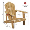 Tangkula Patio HIPS Outdoor Weather Resistant Slatted Chair Adirondack Chair w/ Cup Holder - 3 of 4