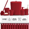 Hearth & Harbor Bathroom Set, Christmas Shower Curtain Set, Bathroom Accessories Set, Red Bathroom Décor with Xmas Toilet Brush & Trash Can - 4 of 4