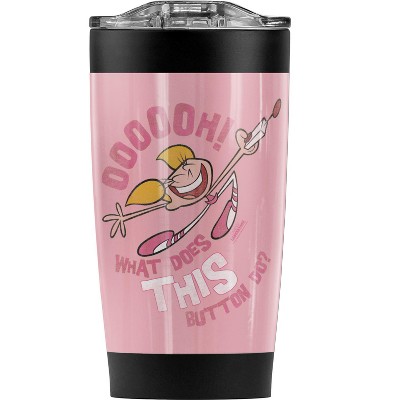 Dexters Laboratory Button Steel Tumbler 20oz Coffee Travel Mug