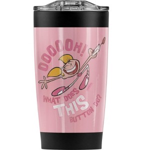 Dexters Laboratory Button Steel Tumbler 20oz Coffee Travel Mug - 1 of 4