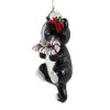 Noble Gems 5.0 Inch Cat With Candy Cane Feline Festive Tree Ornaments - 3 of 3