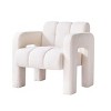 31.1" Wide Modern Boucle Accent Chair,Upholstered Armchair with High Density Foam for Living Room Bedroom Lounge-Baofuwish - 3 of 4