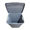 YBM Home Plastic Rattan Laundry Hamper Basket with Hinged Lid, Pack of 3 - 3 of 3