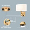 CLAXY Modern Brass Wall Sconces with LED Reading Light USB Port - 4 of 4