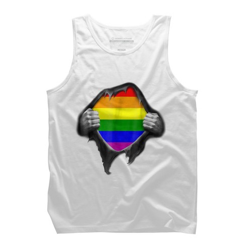 Design By Humans Pride Shirt Rip Open Shirt By Luckyst Tank Top - White ...