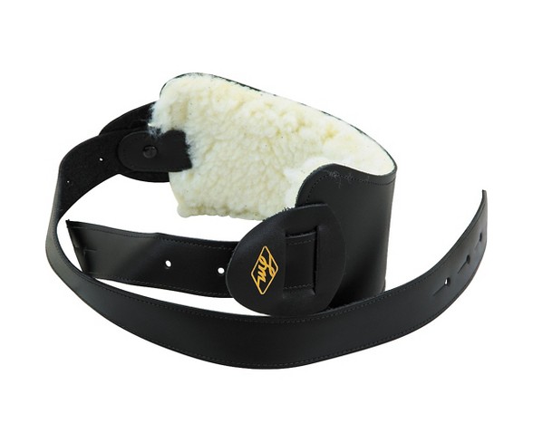 LM Products Leather Bass Strap with Extra Wide Pad Black