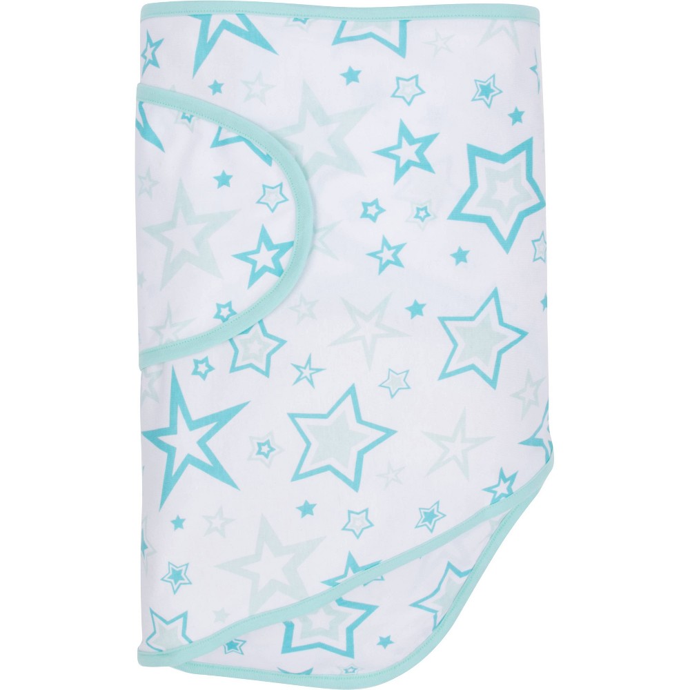 Photos - Children's Bed Linen Miracle Blanket Swaddle Wrap - Stars Aqua