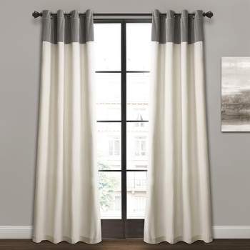 84" x 52" Milo Linen Window Curtain Panels Set - Lush Décor