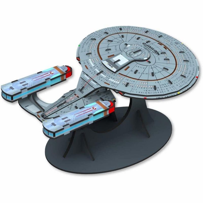 Quantum Mechanix Star Trek Qraftworks PuzzleFleet | USS Enterprise D NCC-1701-D, 3 of 5