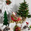 Northlight Waving Santa with Presents in Sleigh Christmas Decoration - 9.5" - Red and Gold - 2 of 4