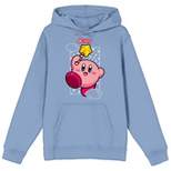 Kirby Main Character With Star Rod Full Sleeve Men's Light Blue Hoodie