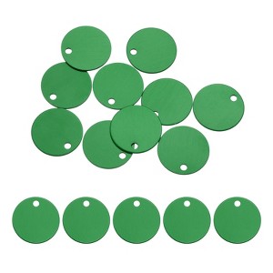 Unique Bargains Metal Wear Resistant Round Stamping Tags for Bracelet Dog Pet ID 10 Pcs - 1 of 4