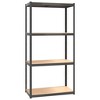 VidaXL 4-Layer Storage Shelf Anthracite Steel&Engineered Wood - 2 of 4