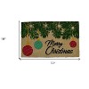 HomeRoots 18" X 30" Beige and Red Coir Christmas Merry Christmas Outdoor Christmas Door Mat - 3 of 4