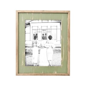 VIP Wood 19 in. Green Weathered Wall Photo Frame - 1 of 2