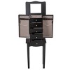 Tangkula 5-drawer  Armoire Cabinet Chest Box Jewelry Organizer w/ Mirror & Swing Doors - 3 of 4